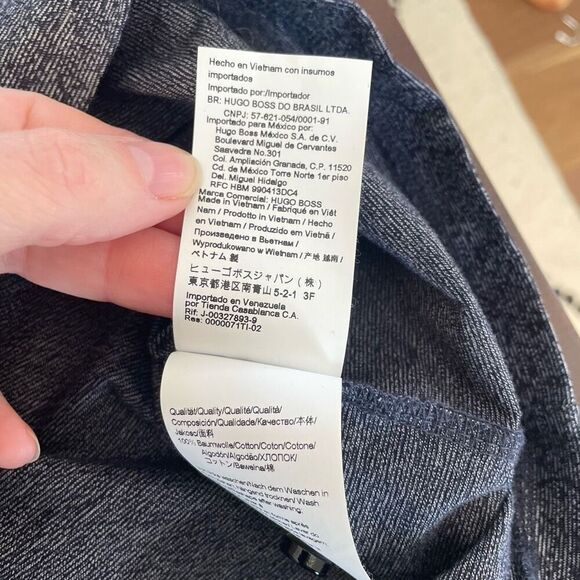 Hugo Boss Polo Golf Short Dark Blue Slim Fit L - Picture 11 of 12